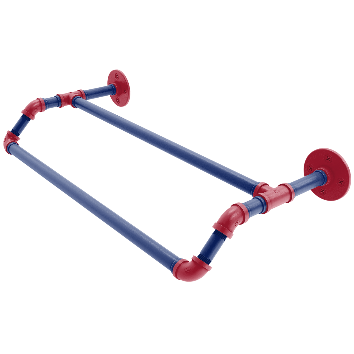Gridiron Collection Double Towel Bar New York Blue and Red Edition