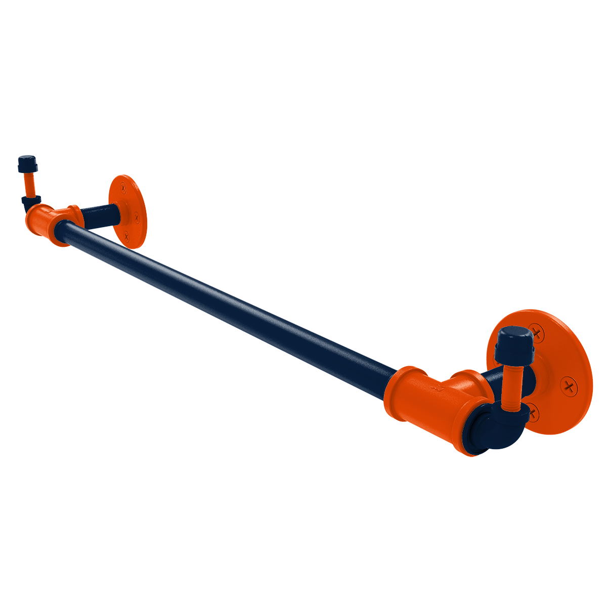 Gridiron Collection Towel Bar with Integrated Hooks Denver Edition