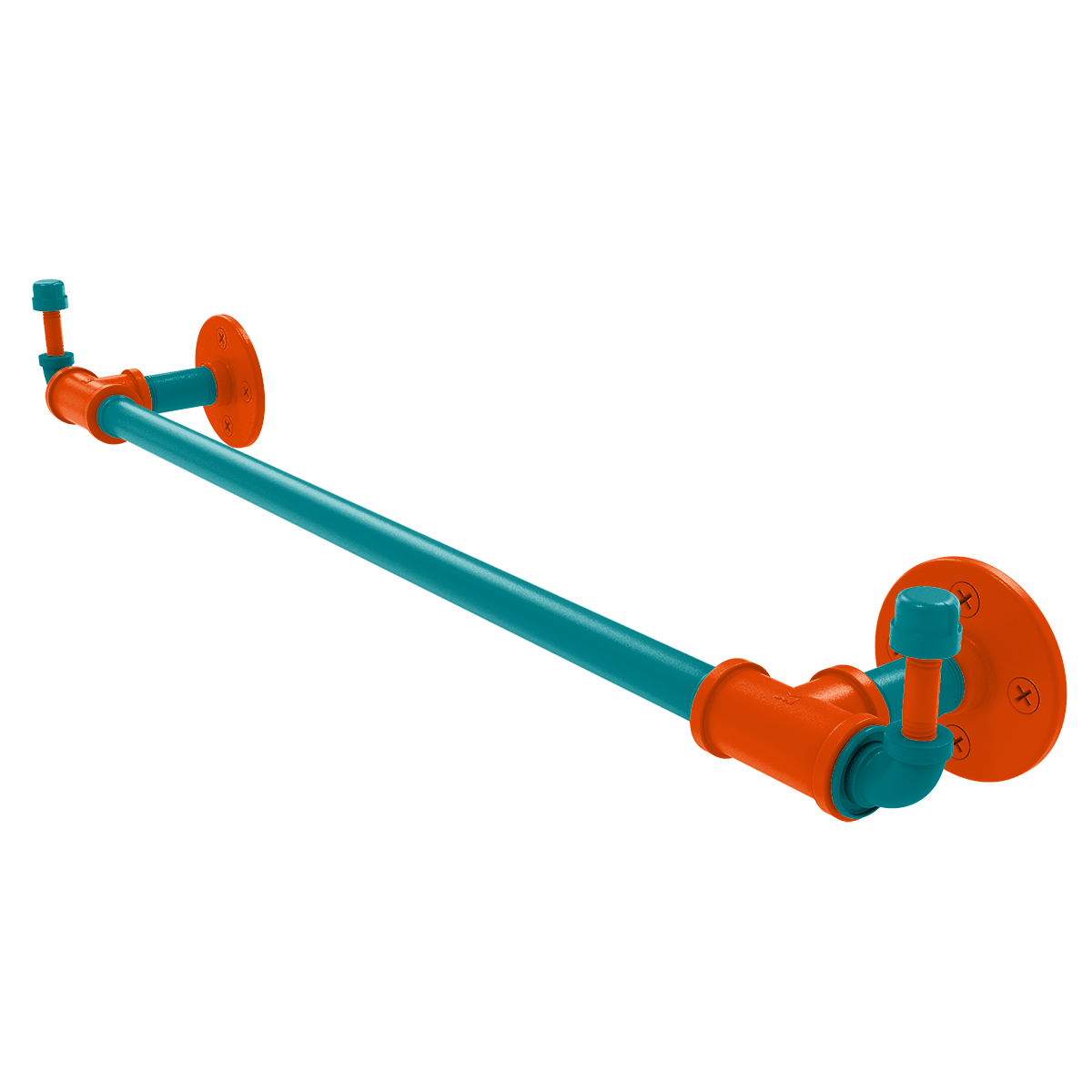 Gridiron Collection Towel Bar with Integrated Hooks Miami Edition