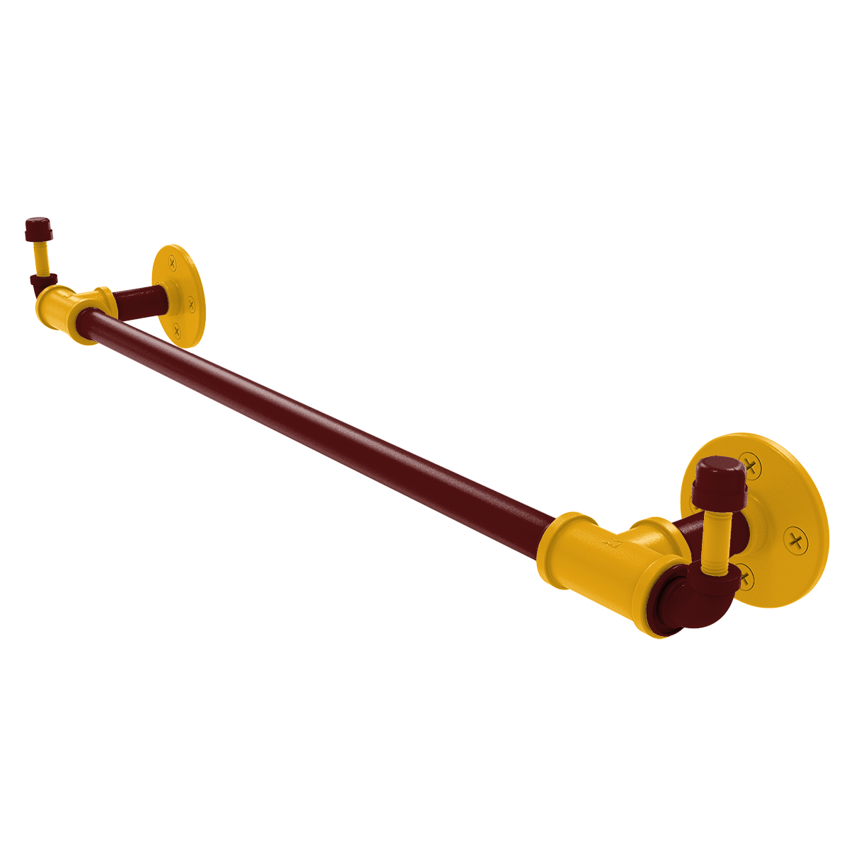 Gridiron Collection Towel Bar with Integrated Hooks Washington Edition