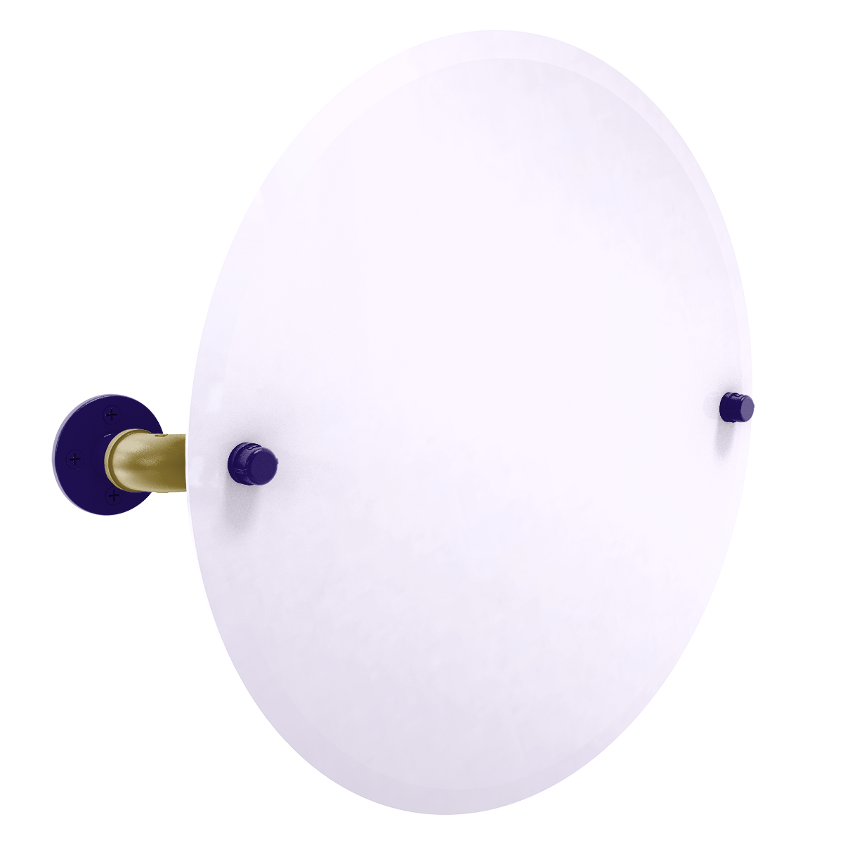 Gridiron Collection Frameless Oval Wall Mounted Tilt Mirror Baltimore Edition