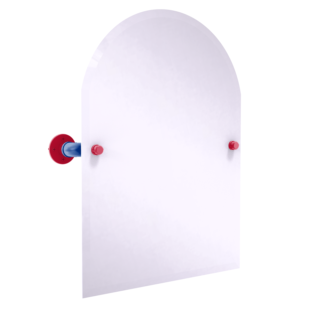 Gridiron Collection Frameless Arched Top Wall Mounted Tilt Mirror Buffalo Edition