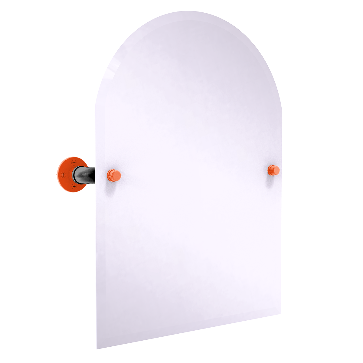 Gridiron Collection Frameless Arched Top Wall Mounted Tilt Mirror Cincinnati Edition