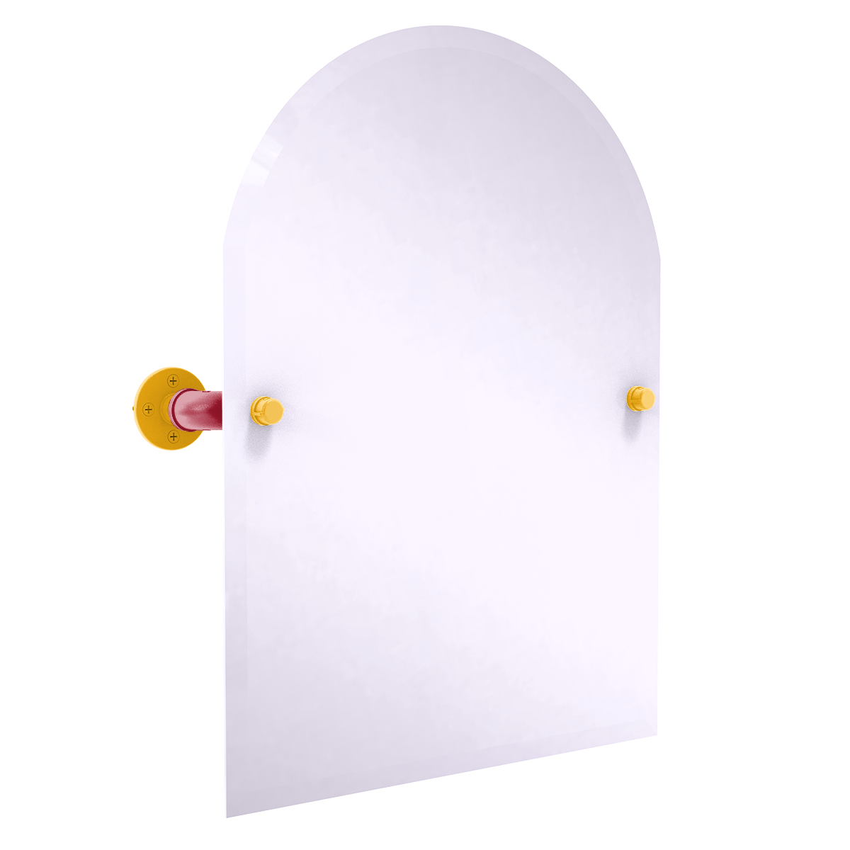 Gridiron Collection Frameless Arched Top Wall Mounted Tilt Mirror Kansas City Edition