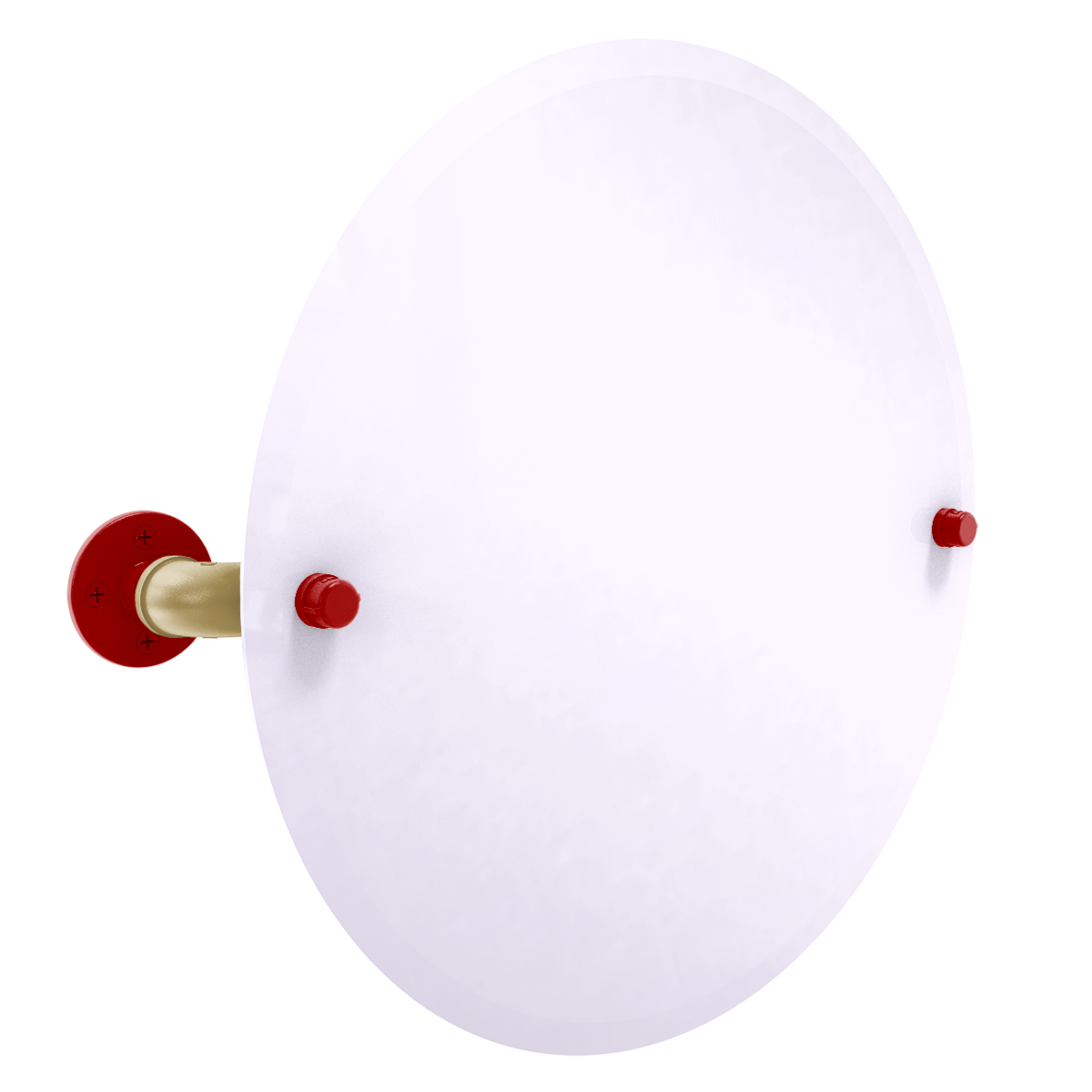 Gridiron Collection Frameless Round Wall Mounted Tilt Mirror San Francisco Edition