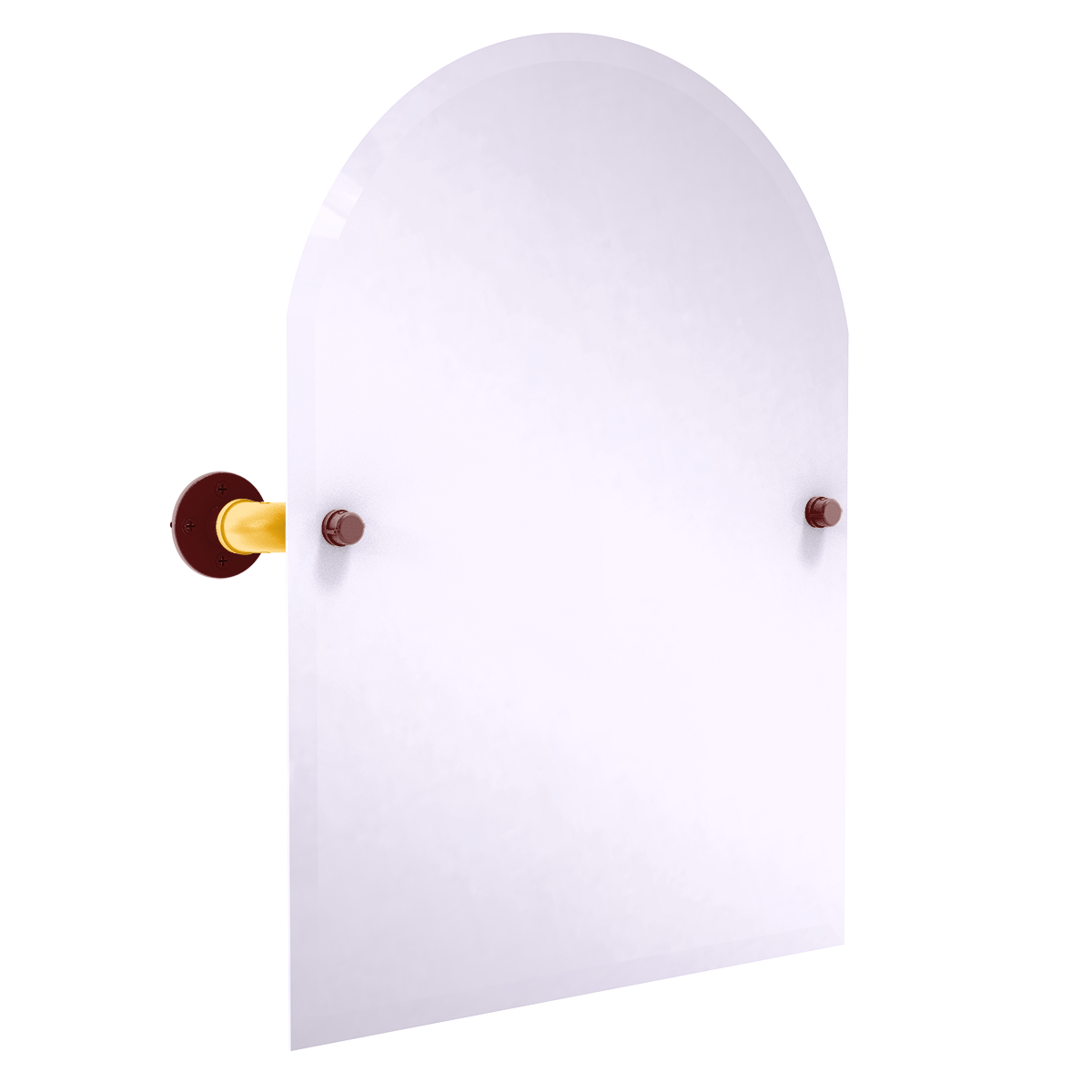 Gridiron Collection Frameless Arched Top Wall Mounted Tilt Mirror Washington Edition