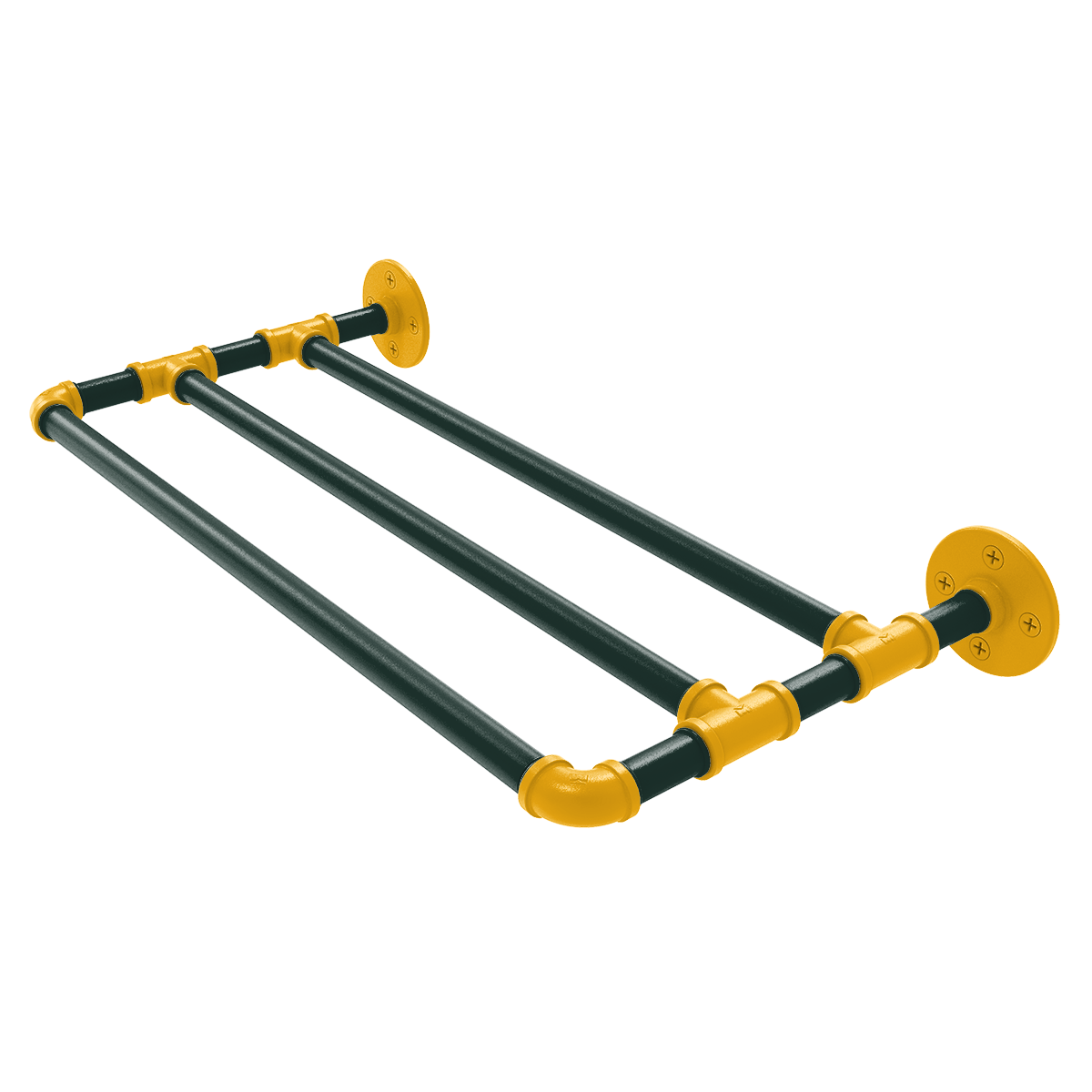 Gridiron Collection Wall Mounted Towel Shelf Green Bay Edition