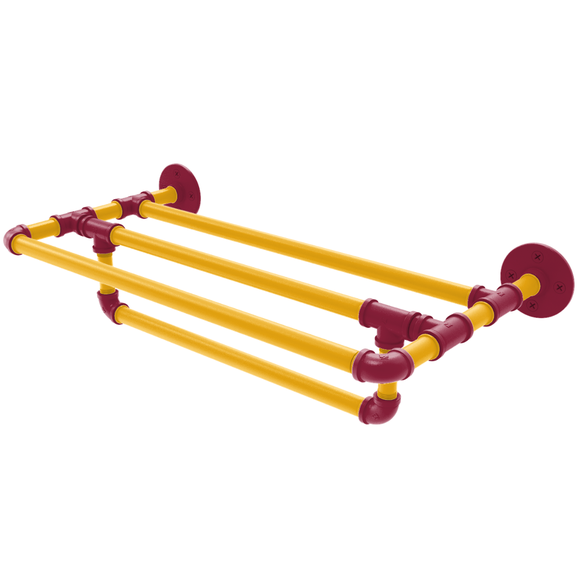 Gridiron Collection Wall Mounted Towel Shelf with Towel Bar Arizona Edition