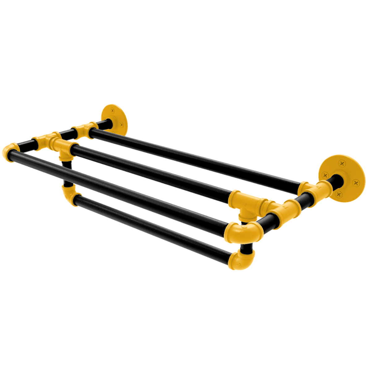 Gridiron Collection Wall Mounted Towel Shelf with Towel Bar Pittsburgh Edition