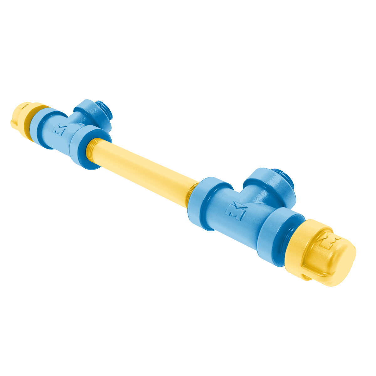 Gridiron Collection 7 Inch Overall Cabinet Pull Los Angeles Blue and Gold Edition