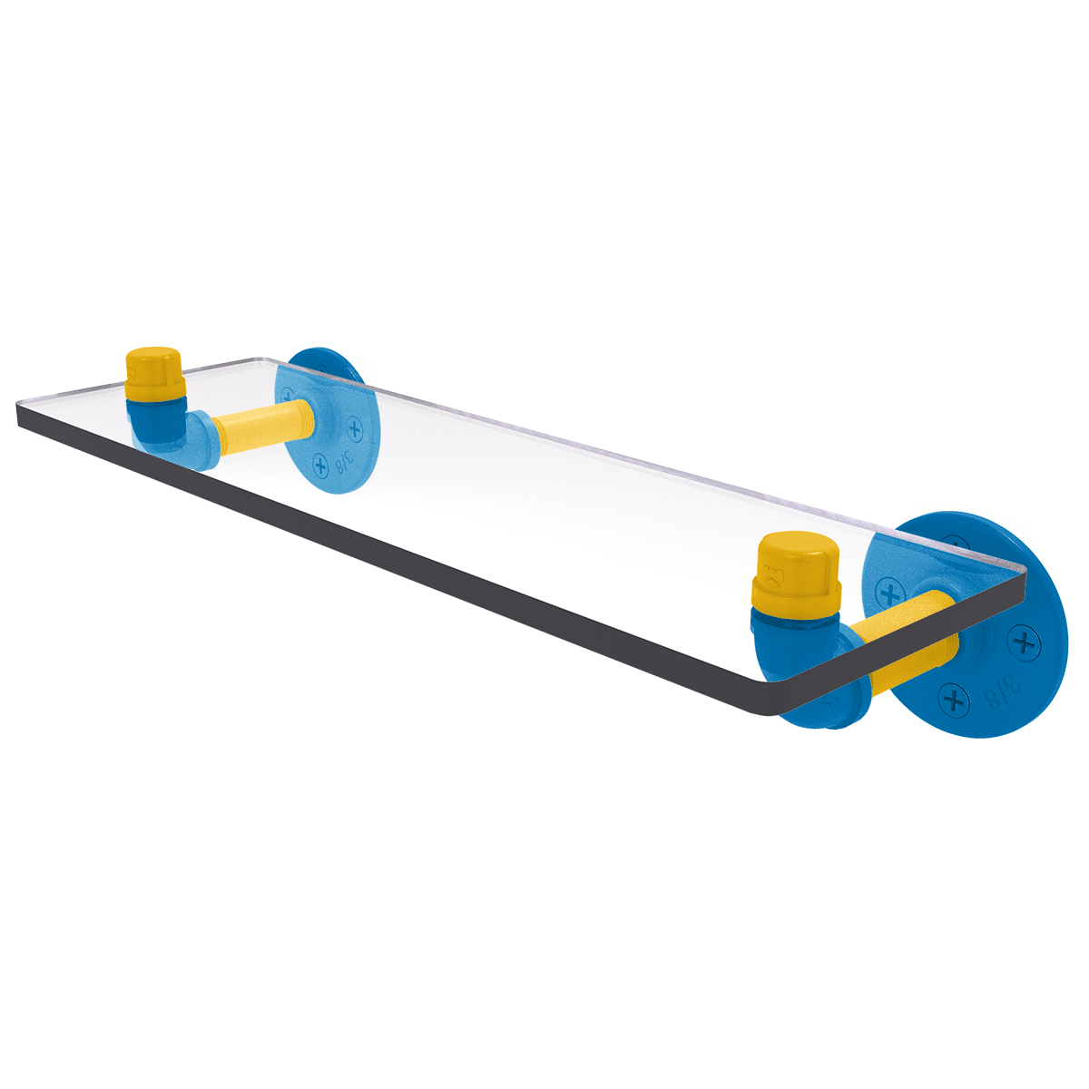 Gridiron Collection Glass Shelf Los Angeles Blue and Gold Edition