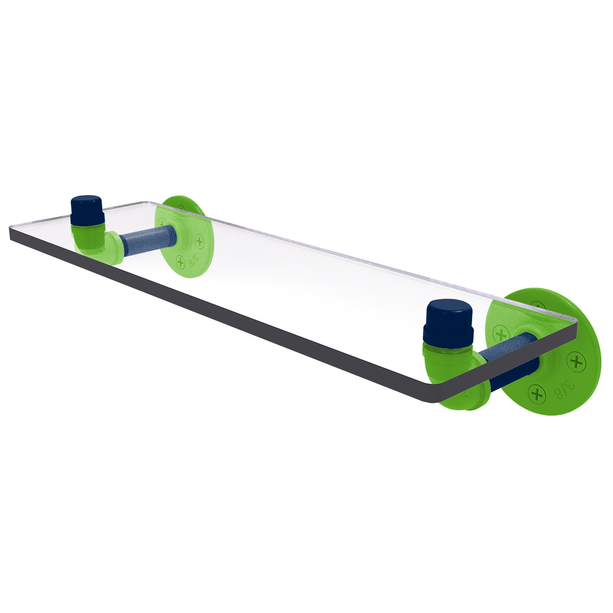 Gridiron Collection Glass Shelf Seattle Edition