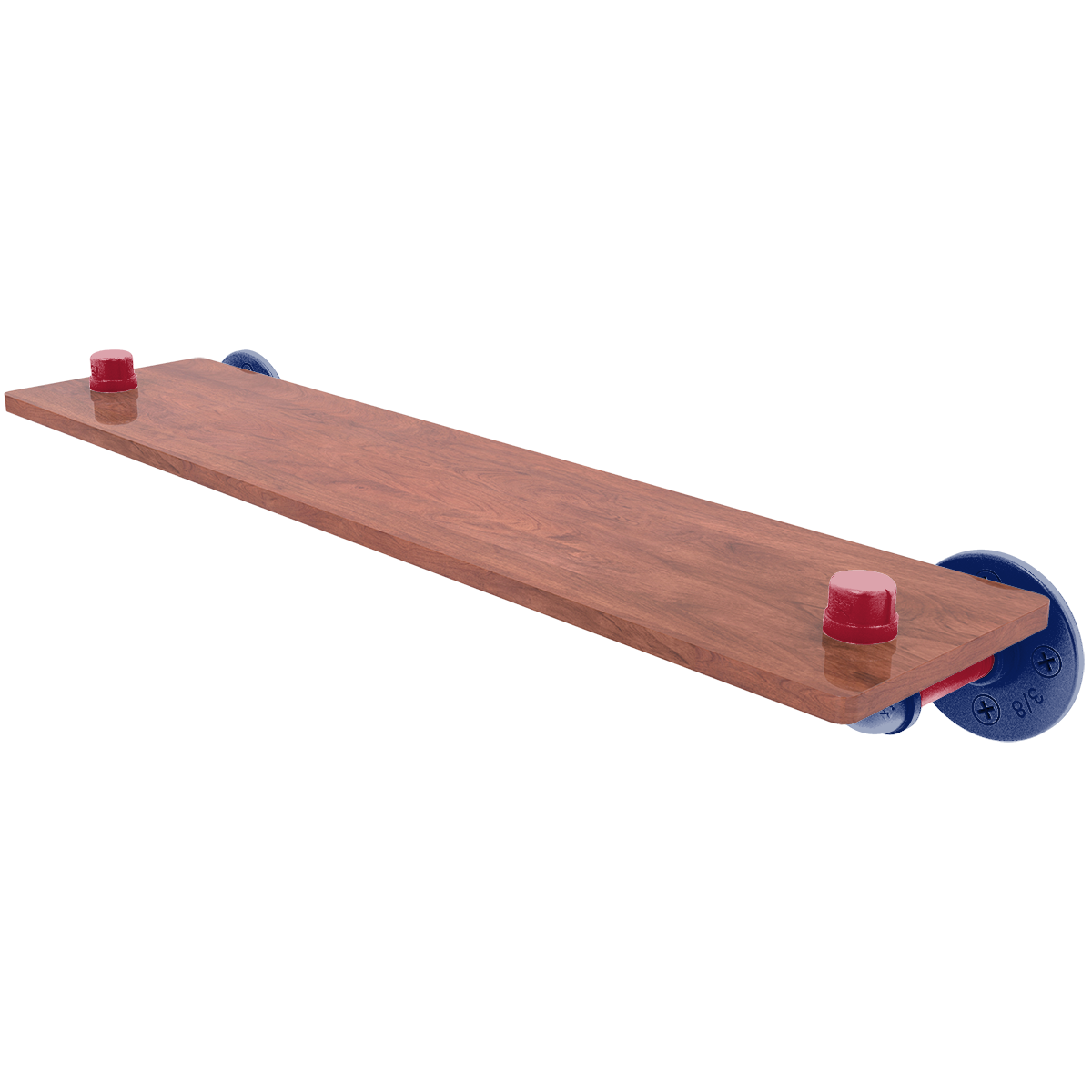 Gridiron Collection Wood Shelf New York Blue and Red Edition