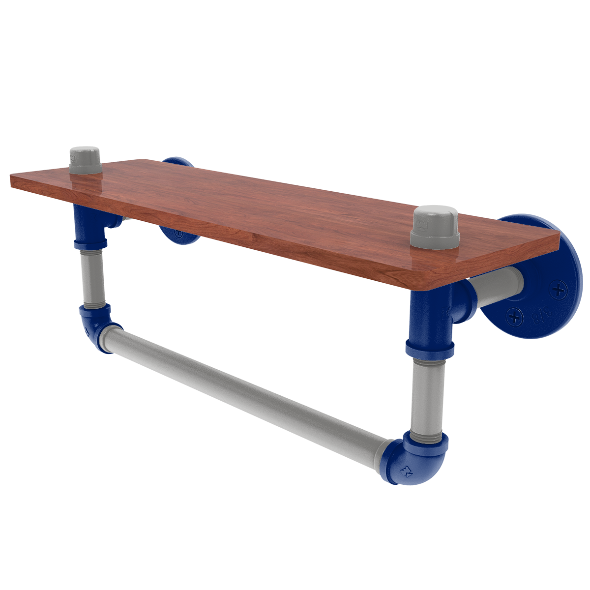 Gridiron Collection Wood Shelf with Towel Bar Dallas Edition