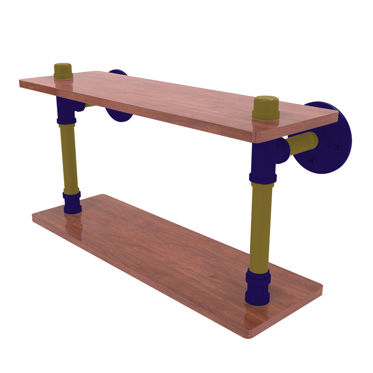 Gridiron Collection Wood Double Shelf Baltimore Edition
