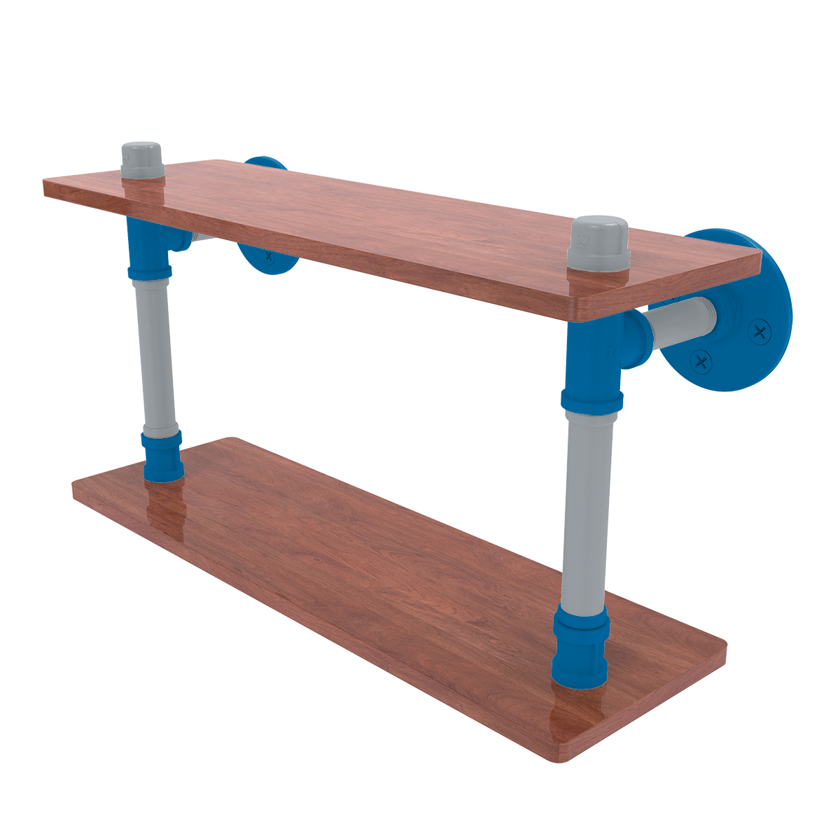 Gridiron Collection Wood Double Shelf Detroit Edition