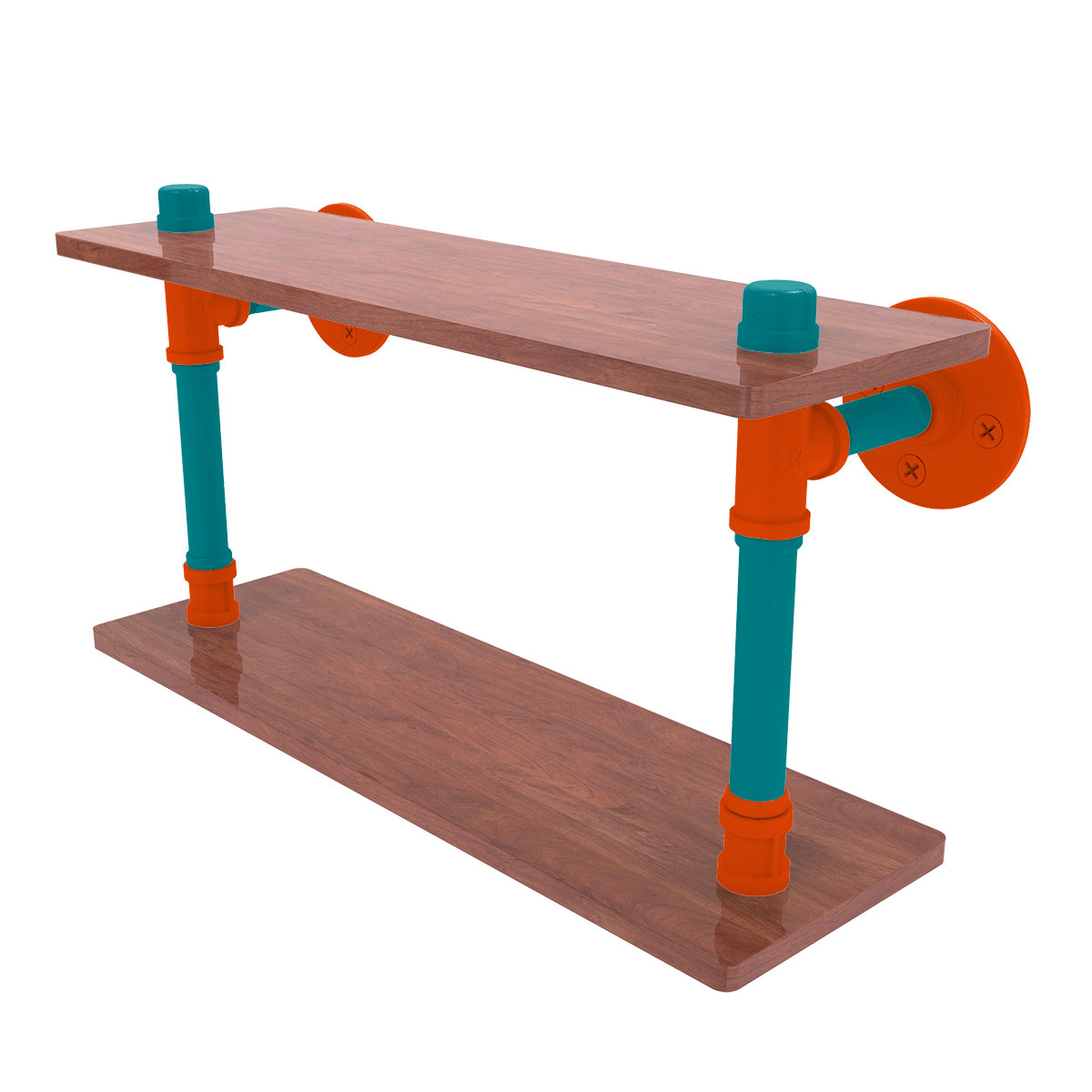 Gridiron Collection Wood Double Shelf Miami Edition