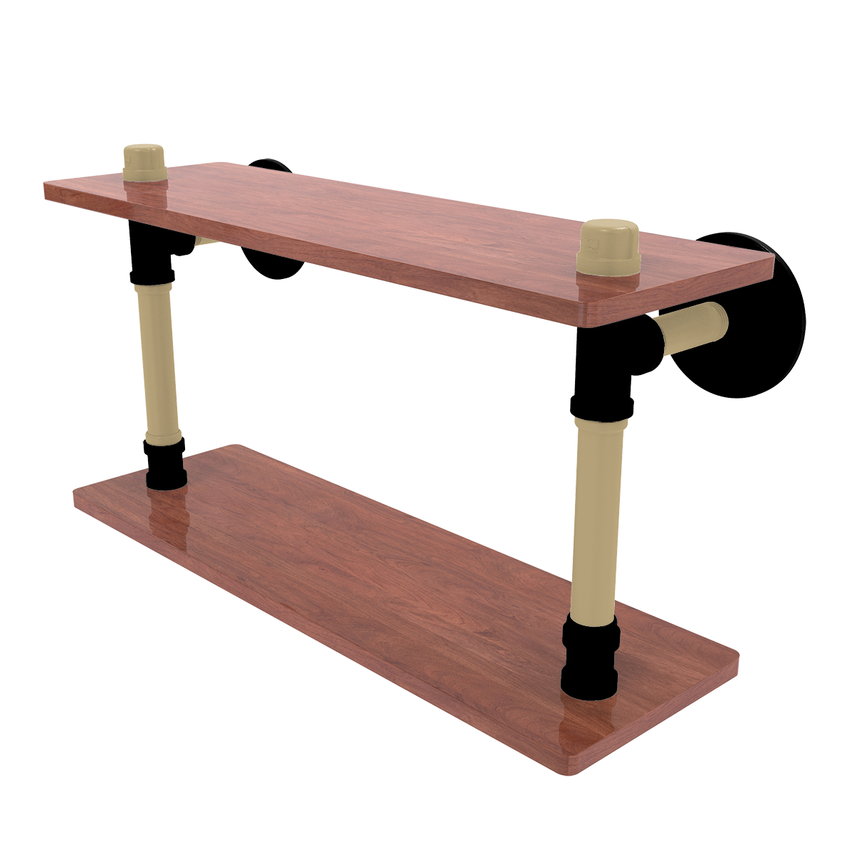 Gridiron Collection Wood Double Shelf New Orleans Edition