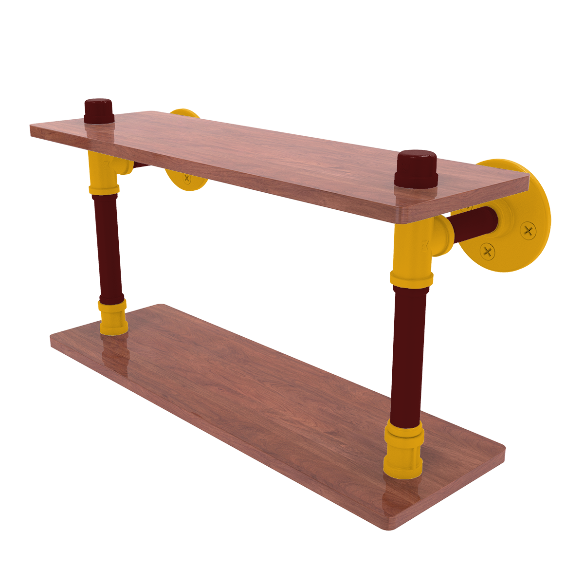 Gridiron Collection Wood Double Shelf Washington Edition