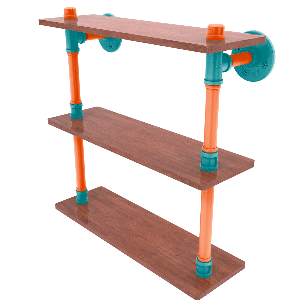 Gridiron Collection Wood Triple Shelf Miami Edition