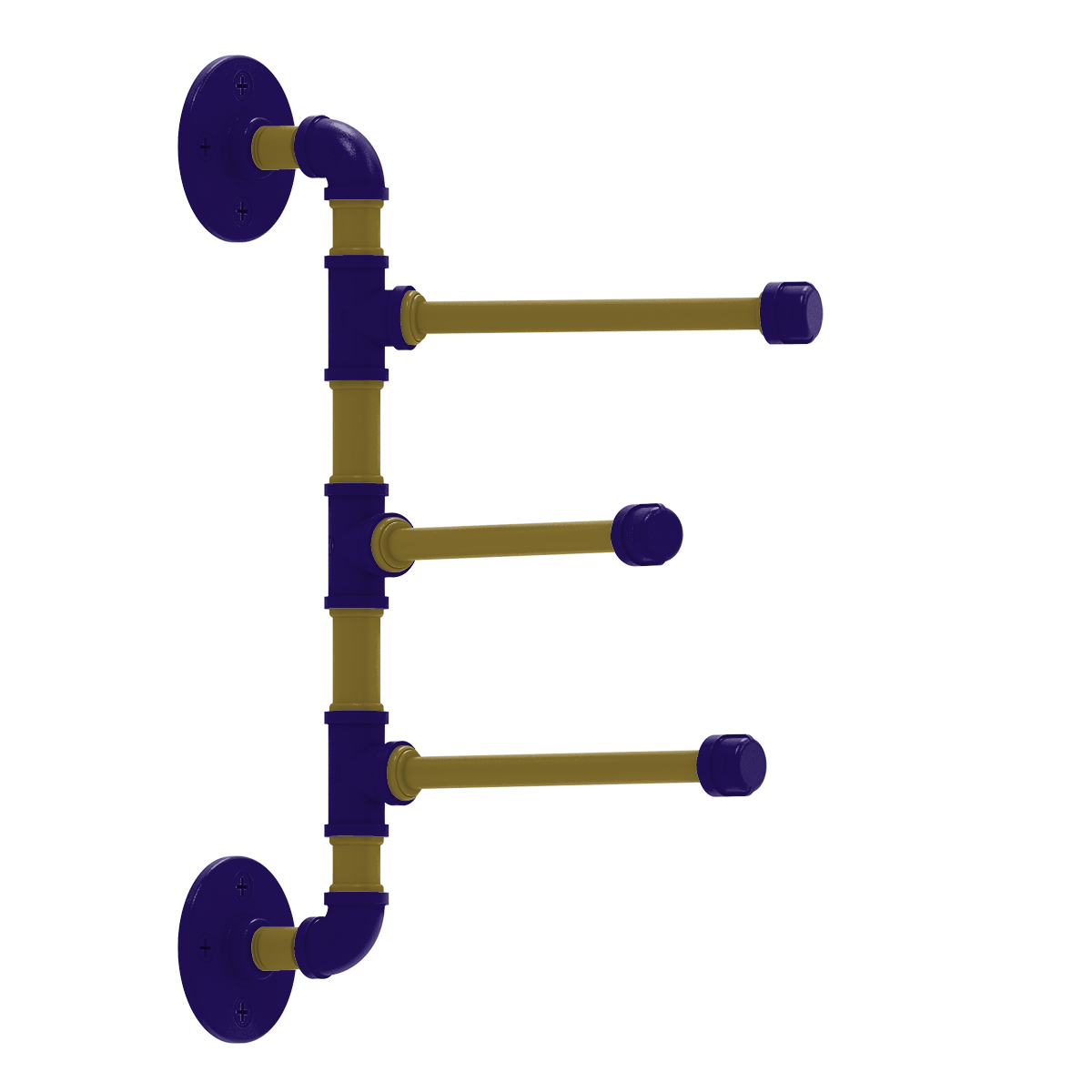 Gridiron Collection 3 Swing Arm Vertical Towel Bar Baltimore Edition