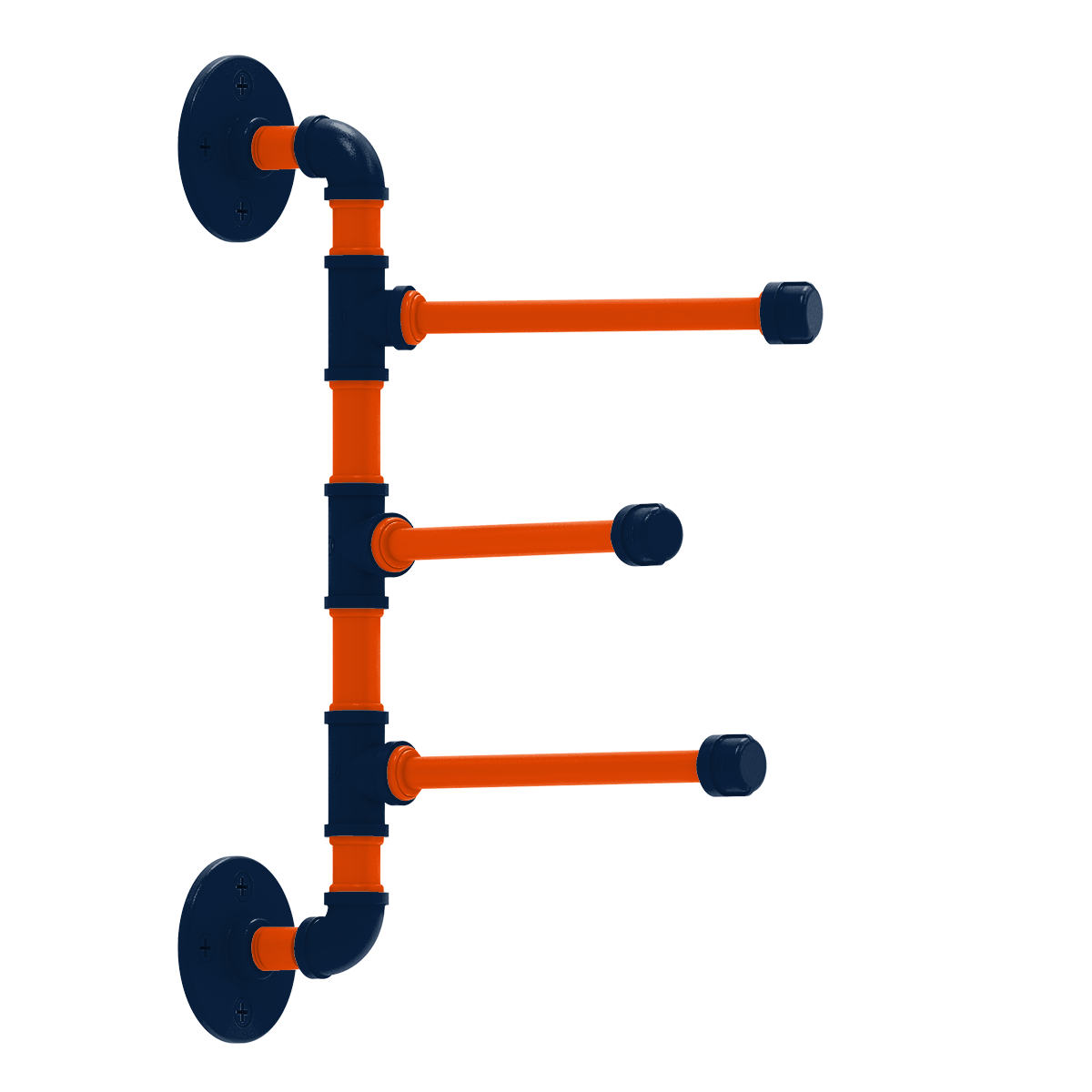 Gridiron Collection 3 Swing Arm Vertical Towel Bar Denver Edition