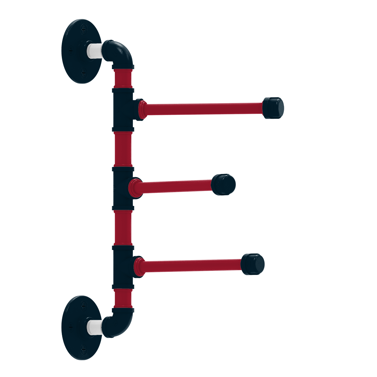 Gridiron Collection 3 Swing Arm Vertical Towel Bar Houston Edition