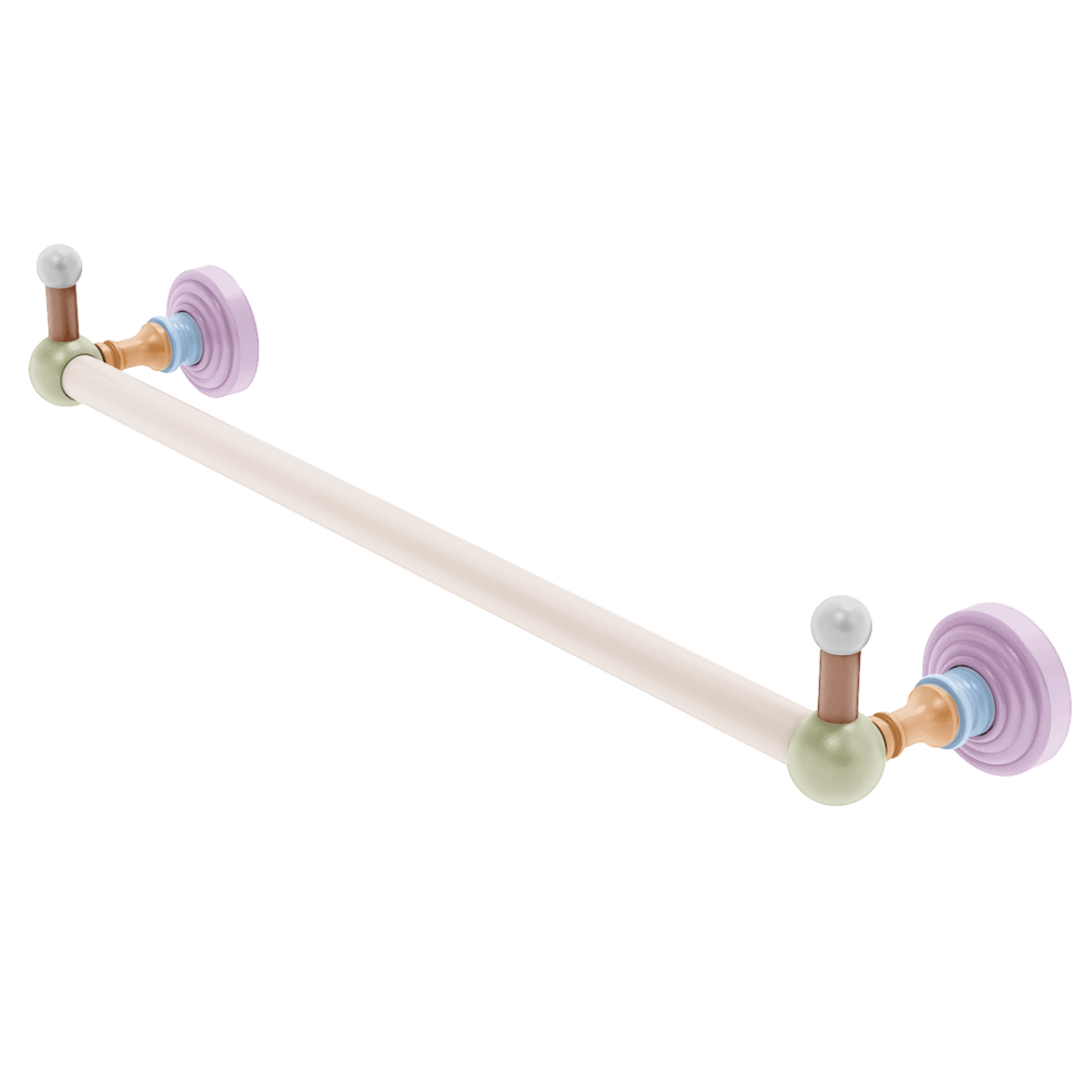 Waverly Place Collection Towel Bar with Integrated Pegs Color Picker