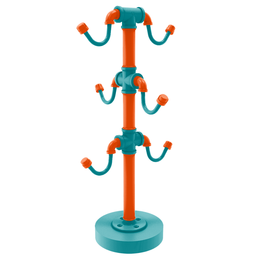 Gridiron Collection Countertop 6 Coffee Mug Holder Miami Edition