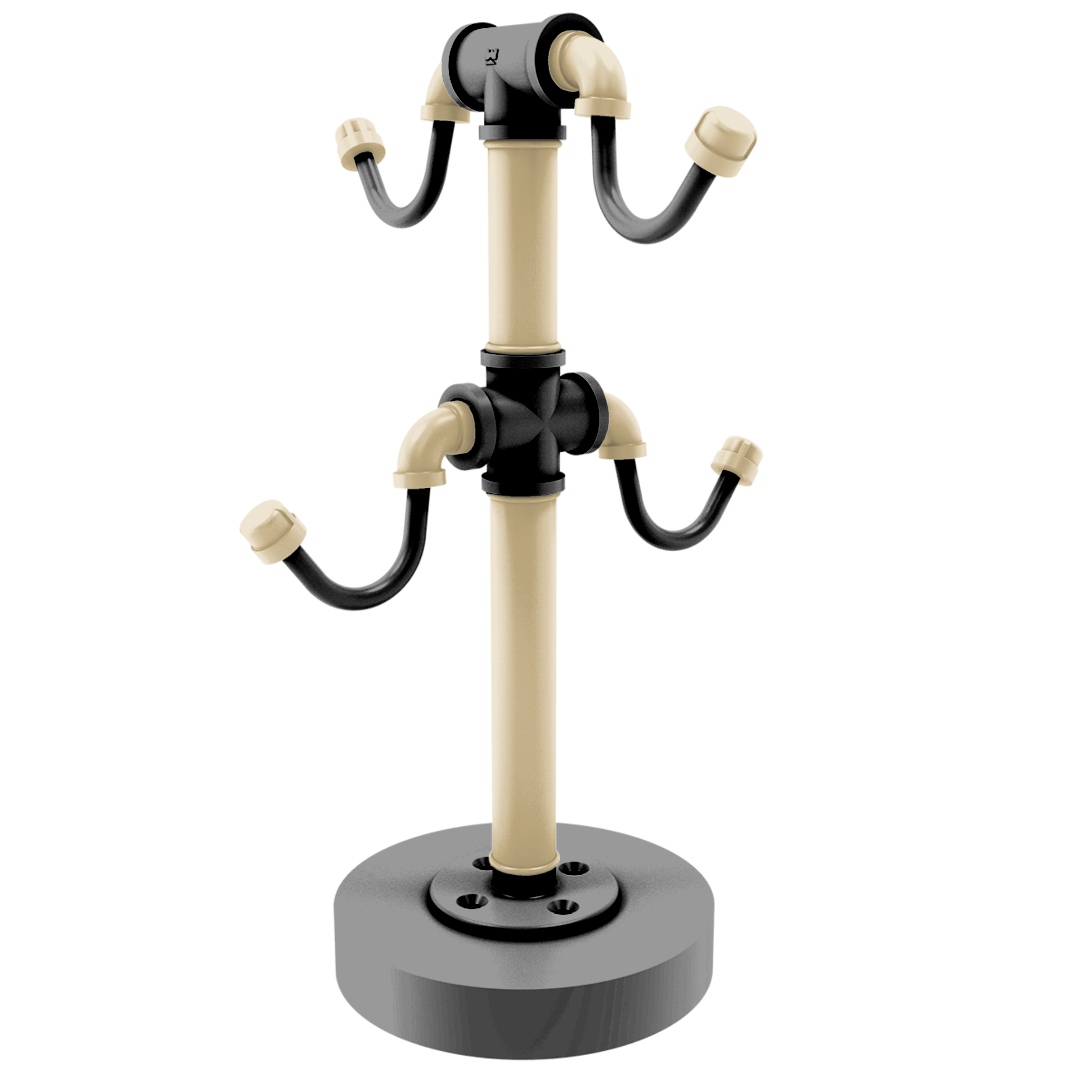 Gridiron Collection Countertop 4 Coffee Mug Holder New Orleans Edition