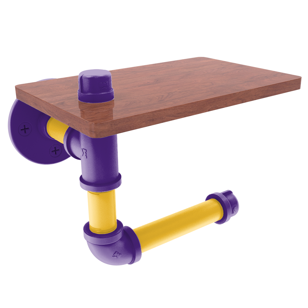 Gridiron Collection Toilet Paper Holder with Wood Shelf Minnesota Edition