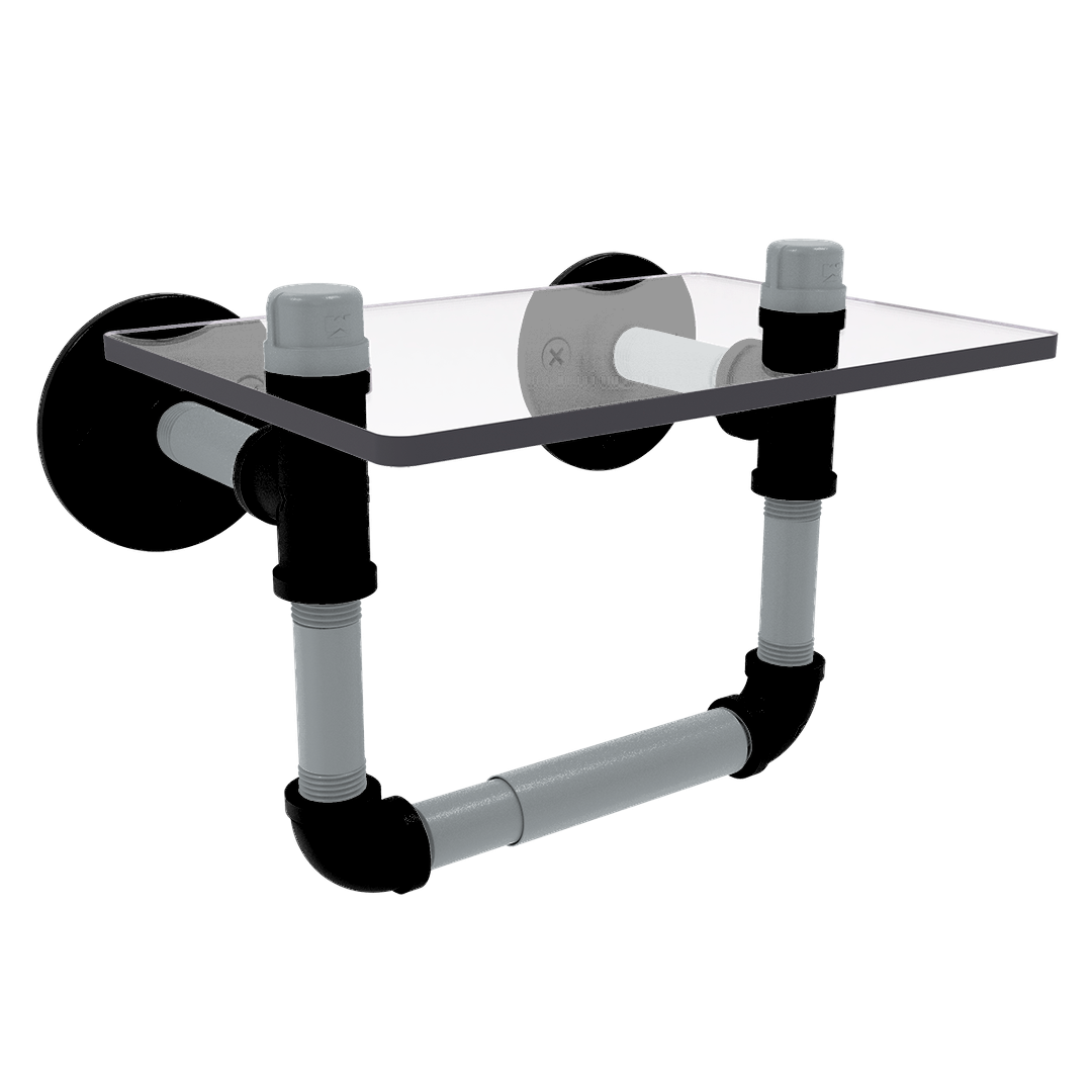 Gridiron Collection Toilet Tissue Holder with Glass Shelf Las Vegas Edition