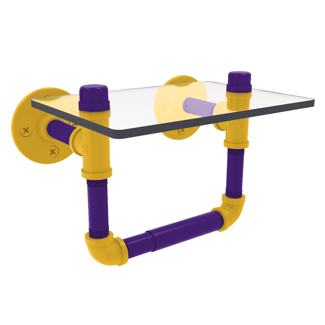 Gridiron Collection Toilet Tissue Holder with Glass Shelf Minnesota Edition