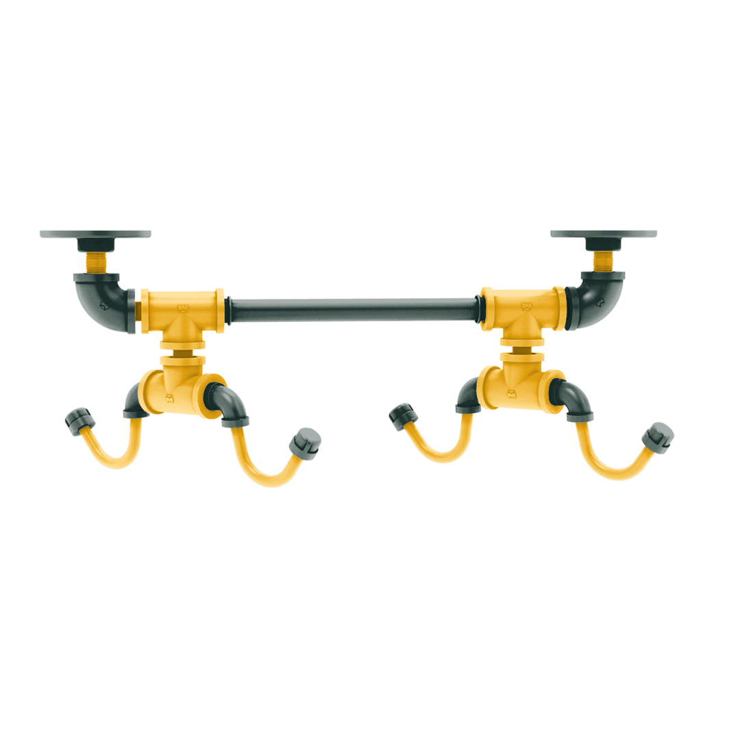 Gridiron Collection Under Cabinet 4 Coffee Mug Rack Green Bay Edition