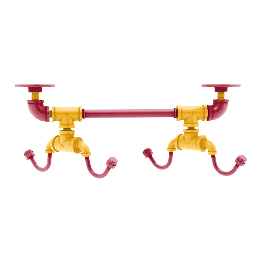 Gridiron Collection Under Cabinet 4 Coffee Mug Rack Kansas City Edition