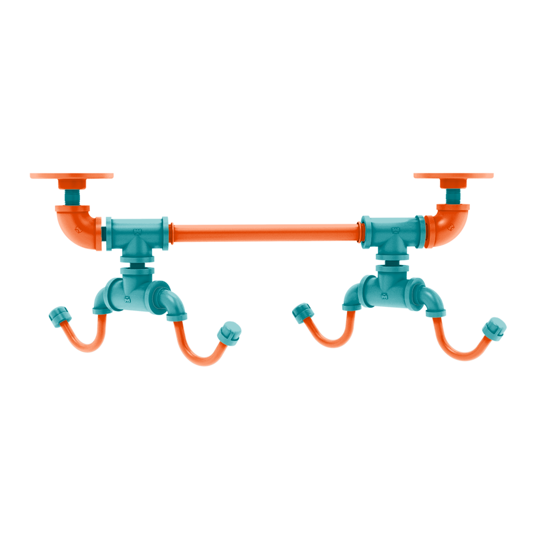 Gridiron Collection Under Cabinet 4 Coffee Mug Rack Miami Edition