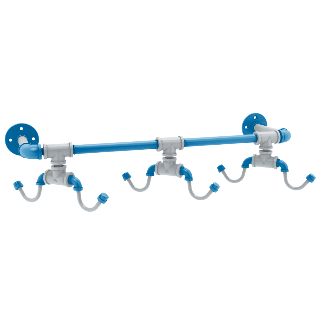 Gridiron Collection Wall Mounted 6 Coffee Mug Rack Detroit Edition