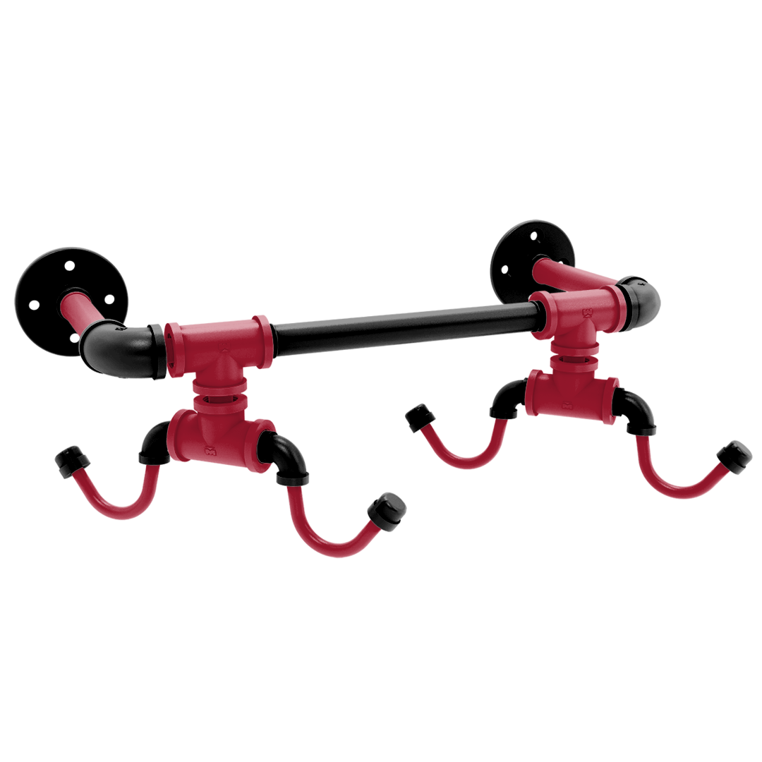 Gridiron Collection Wall Mounted 4 Coffee Mug Rack Atlanta Edition