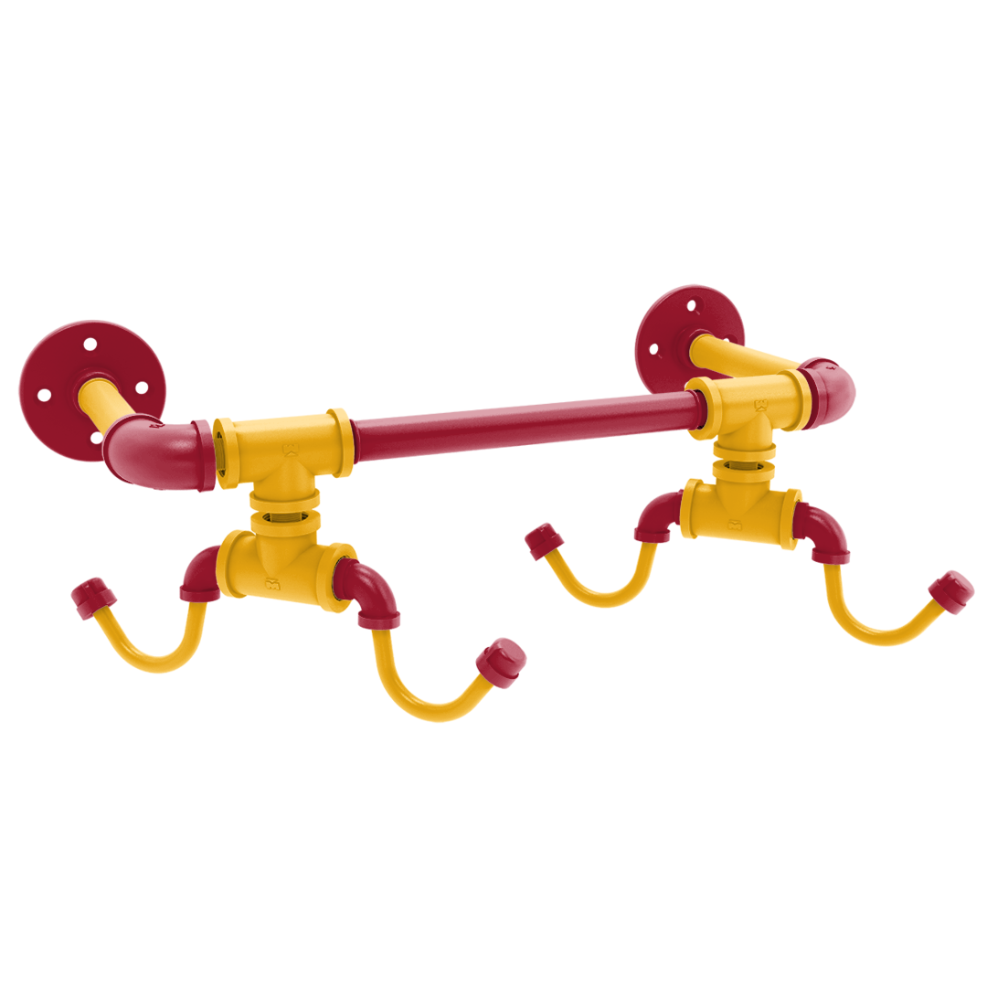 Gridiron Collection Wall Mounted 4 Coffee Mug Rack Kansas City Edition