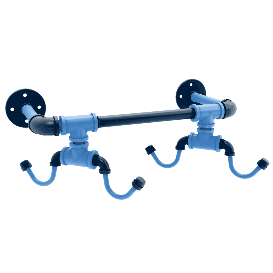 Gridiron Collection Wall Mounted 4 Coffee Mug Rack Tennessee Edition