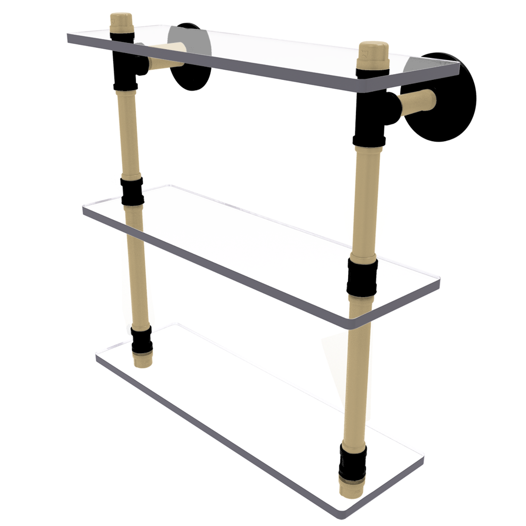 Gridiron Collection Triple Glass Shelf New Orleans Edition