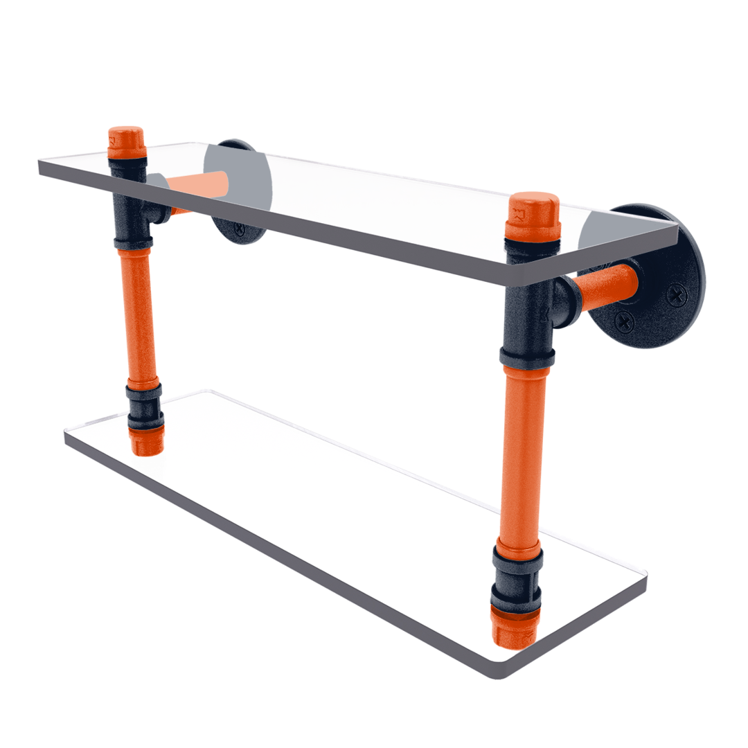 Gridiron Collection Double Glass Shelf Chicago Edition