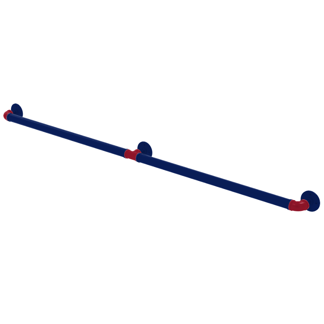 Gridiron Collection Extended 3 Post Grab Bar New York Blue and Red Edition
