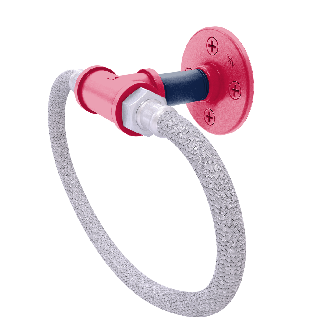 Diamond Collection Towel Ring with Stainless Steel Braided Ring Atlanta Edition