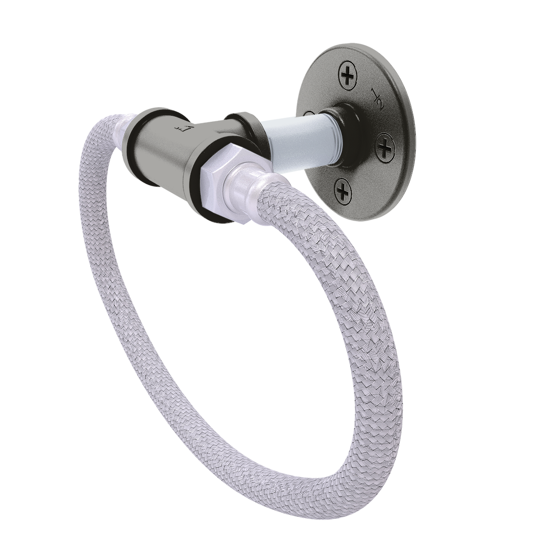 Diamond Collection Towel Ring with Stainless Steel Braided Ring Chicago South Side Edition