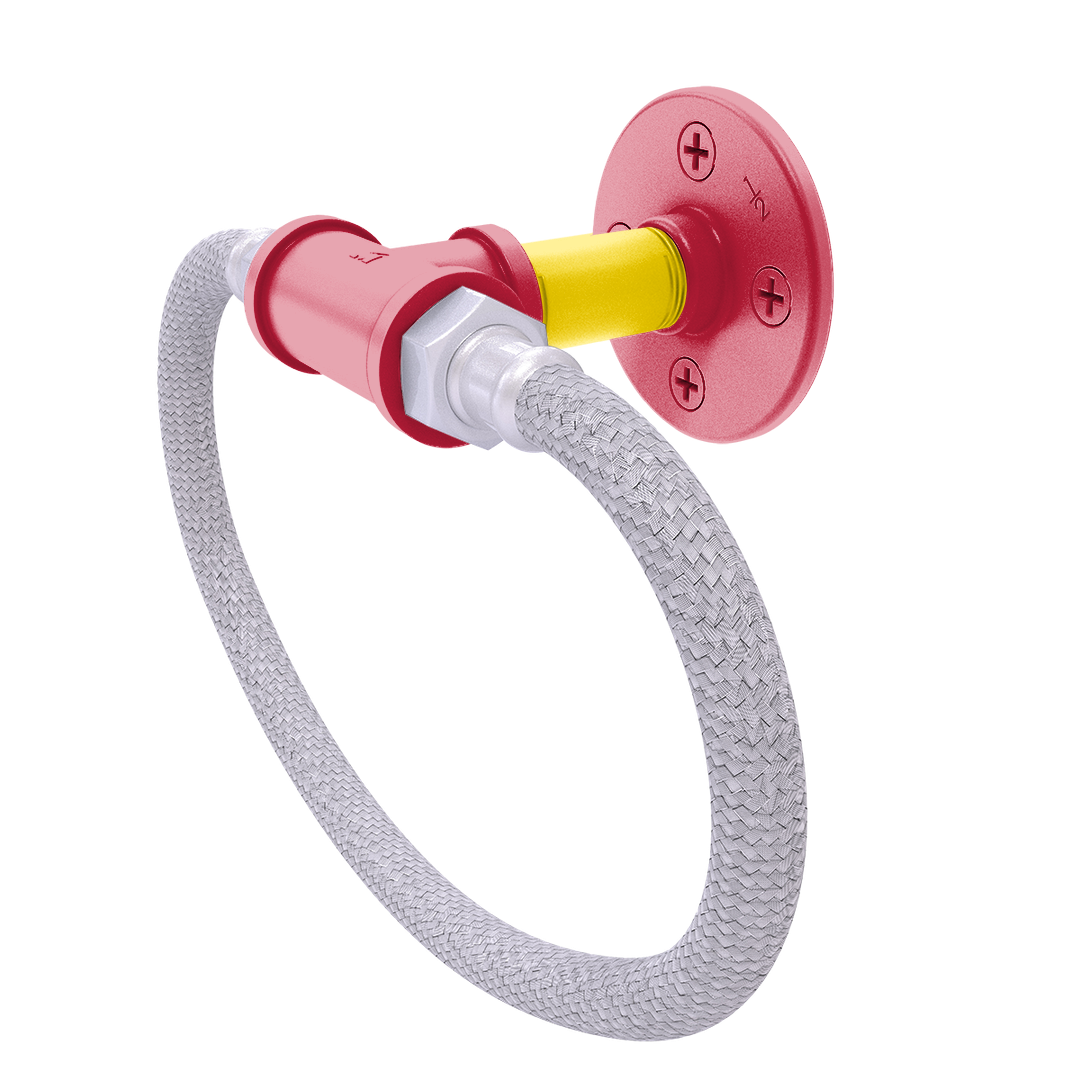 Diamond Collection Towel Ring with Stainless Steel Braided Ring St. Louis Edition