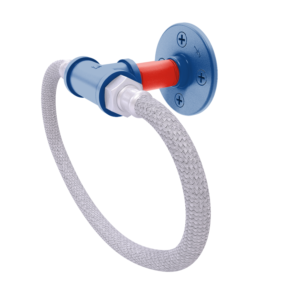 Diamond Collection Towel Ring with Stainless Steel Braided Ring Toronto Edition