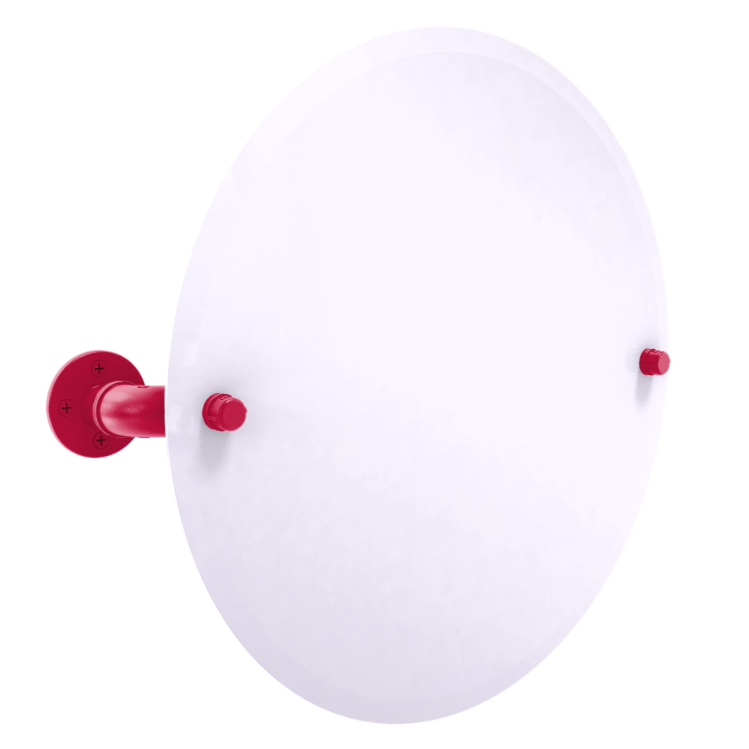 Diamond Collection Frameless Oval Wall Mounted Tilt Mirror Atlanta Edition