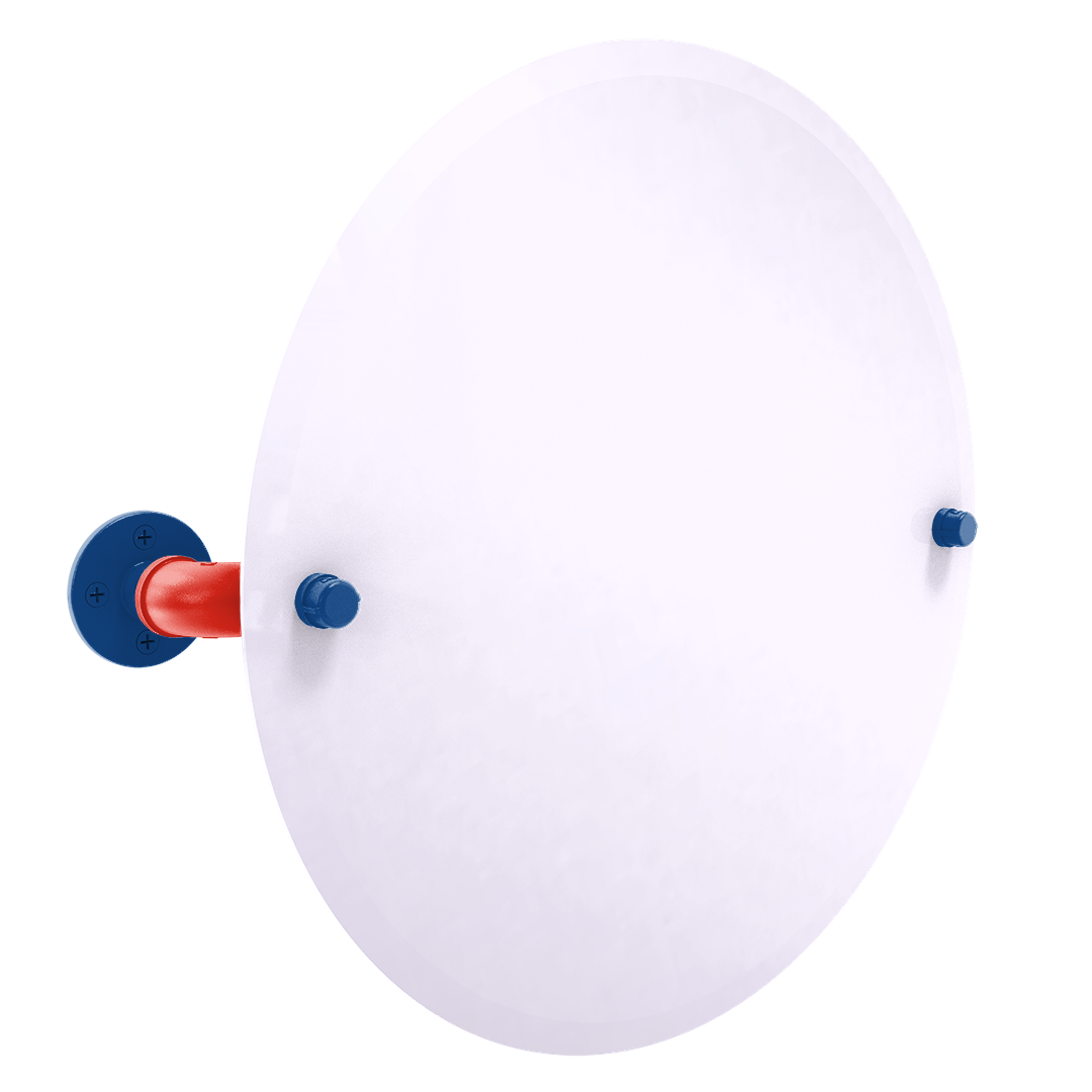 Diamond Collection Frameless Oval Wall Mounted Tilt Mirror Toronto Edition