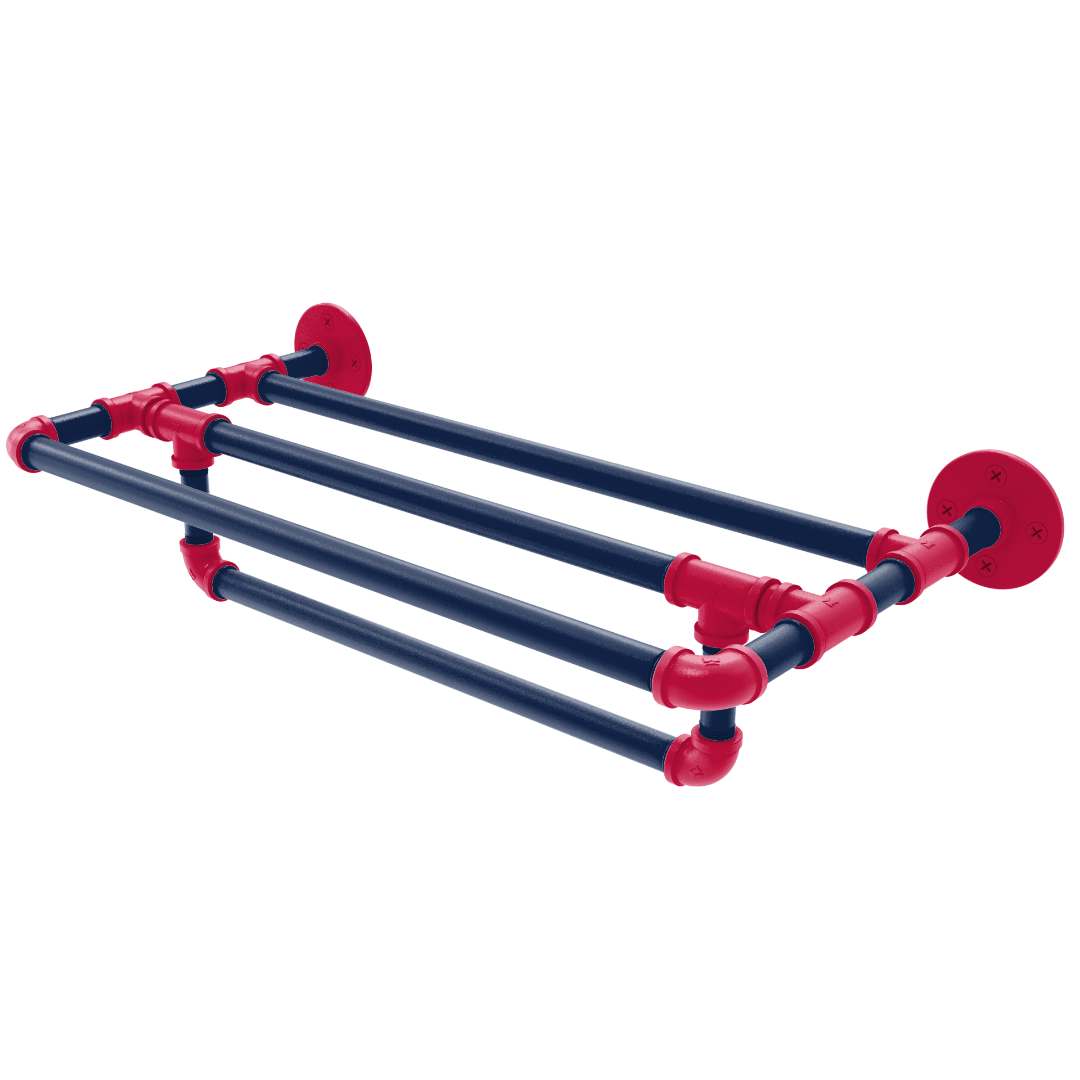 Diamond Collection Wall Mounted Towel Shelf with Towel Bar Atlanta Edition